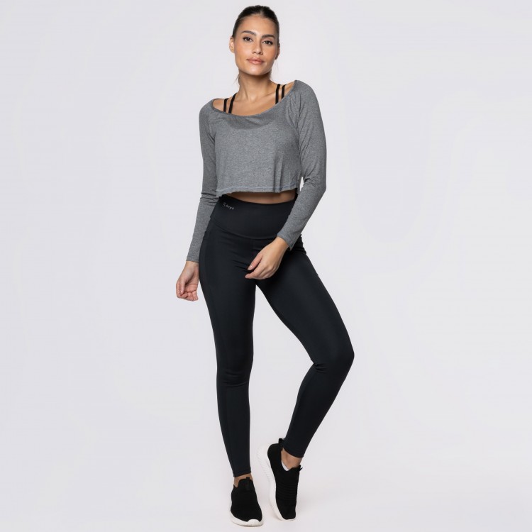 Tapa Bumbum e Cropped Cinza