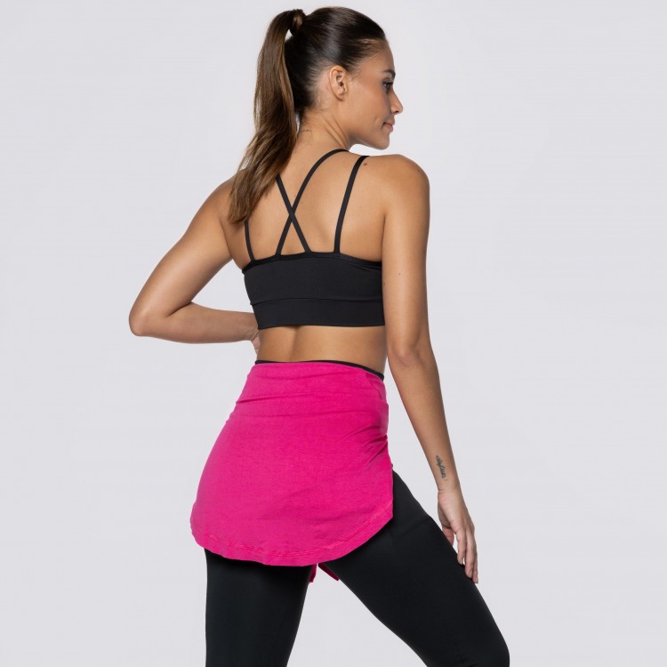 Tapa Bumbum e Cropped Rosa