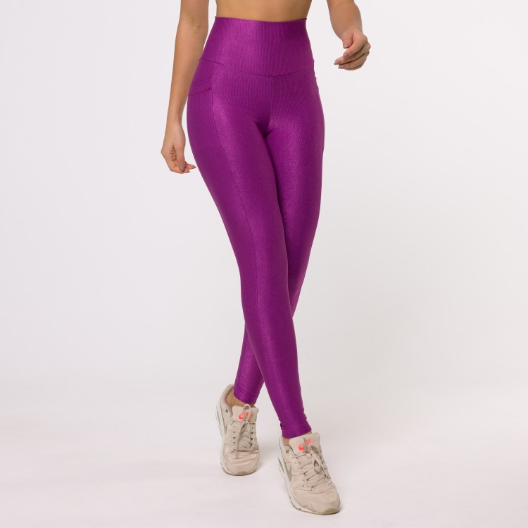 Legging Fitness Canelada Com Bolsos Laterais Tonic Flux