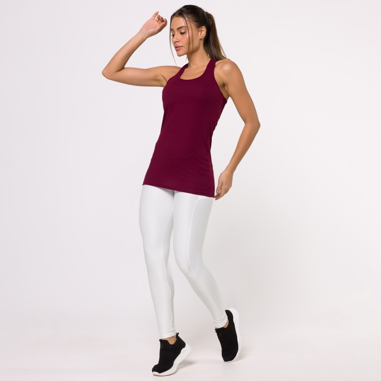 Regata Fitness Alongada Canelada Marsala Flux