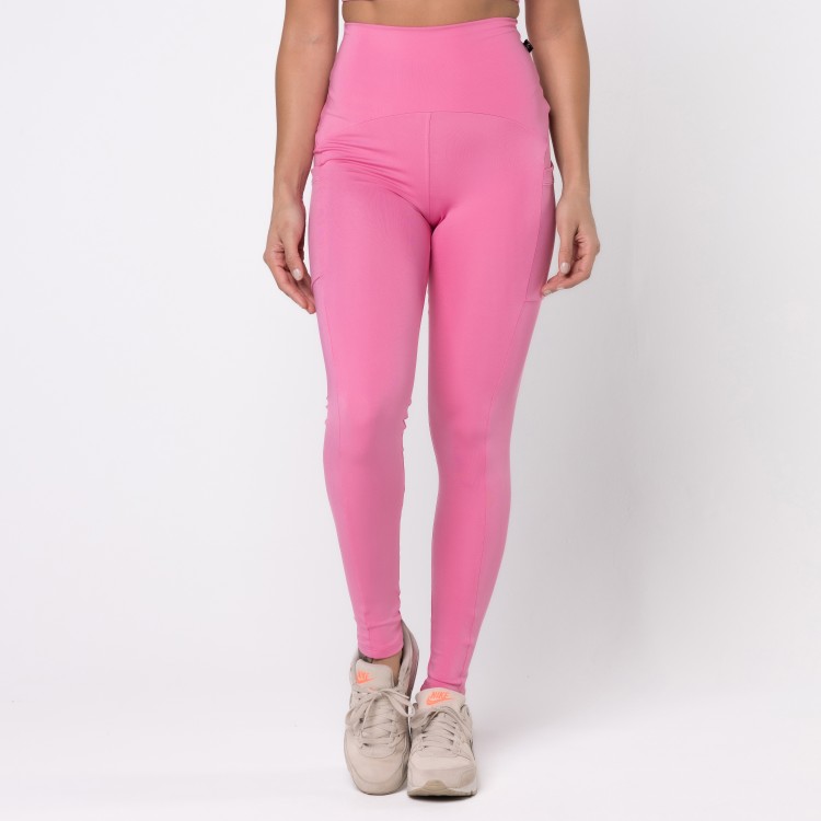 Calça Legging Com Três Bolsos Rosa