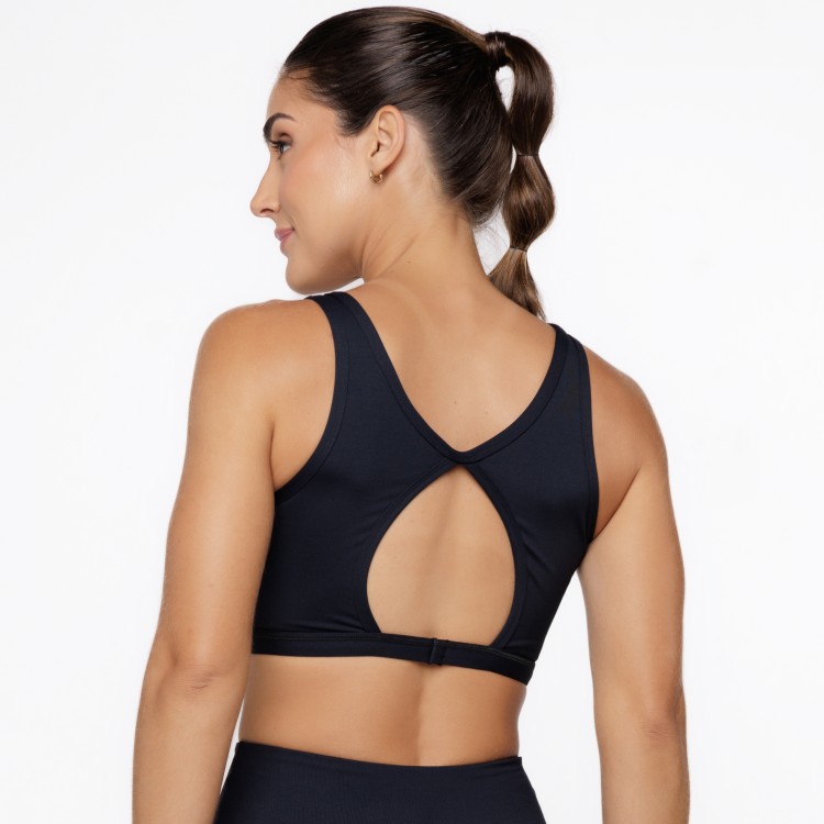 Top Fitness com Cavas Nadador Preto