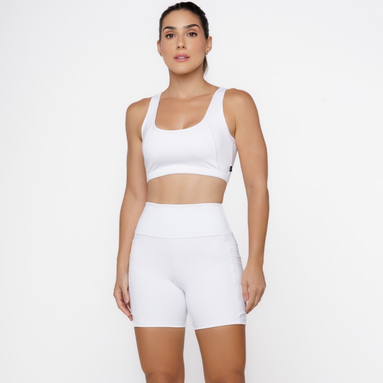 Short Com 4 Bolsos Multiuso Branco