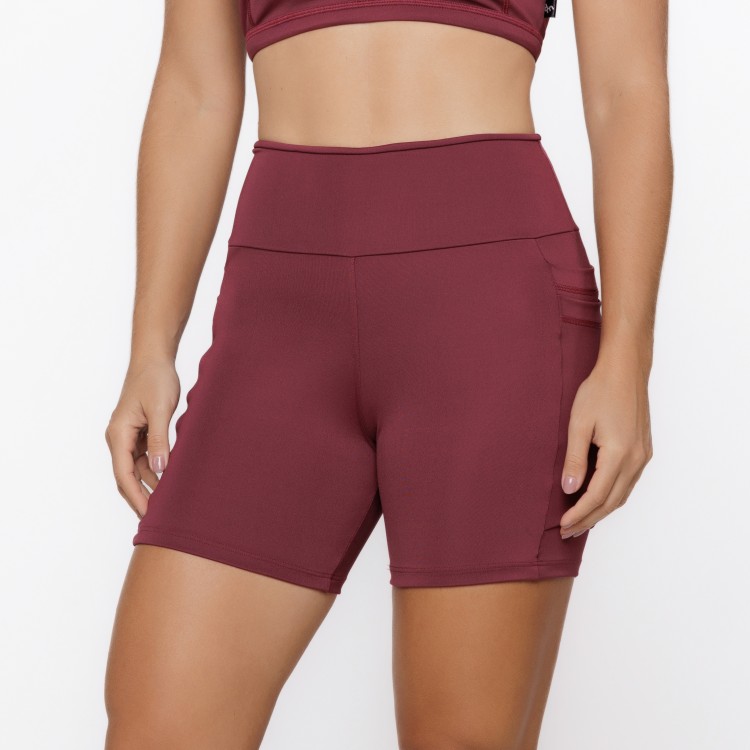 Short Com 4 Bolsos Multiuso Marsala