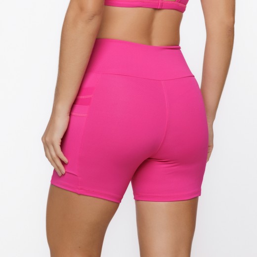 Short Com 4 Bolsos Multiuso Rosa