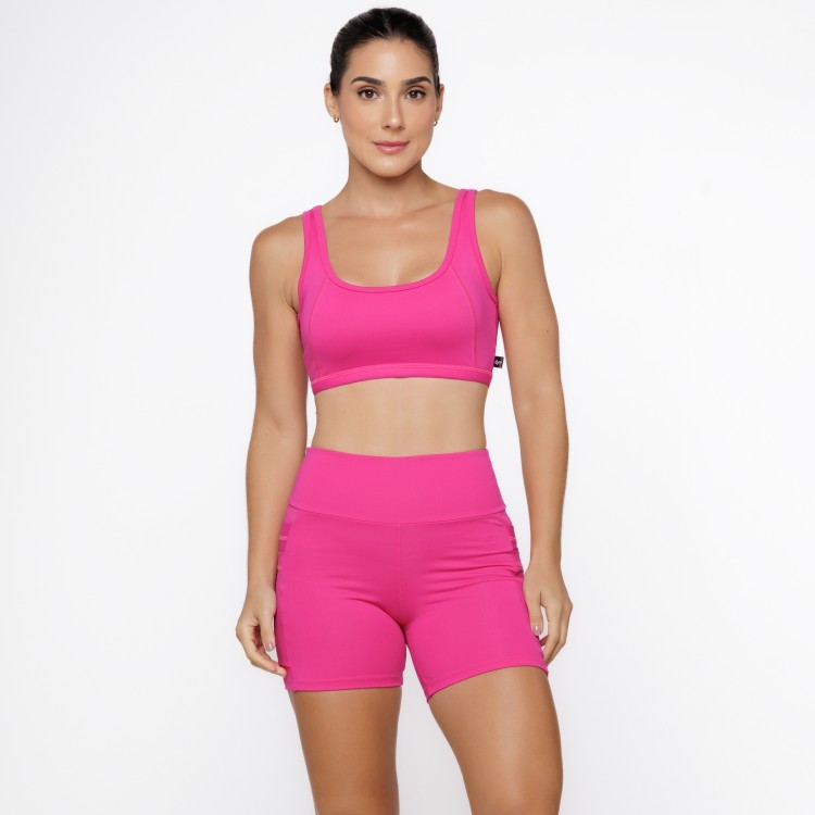 Top Fitness com Cavas Nadador Rosa