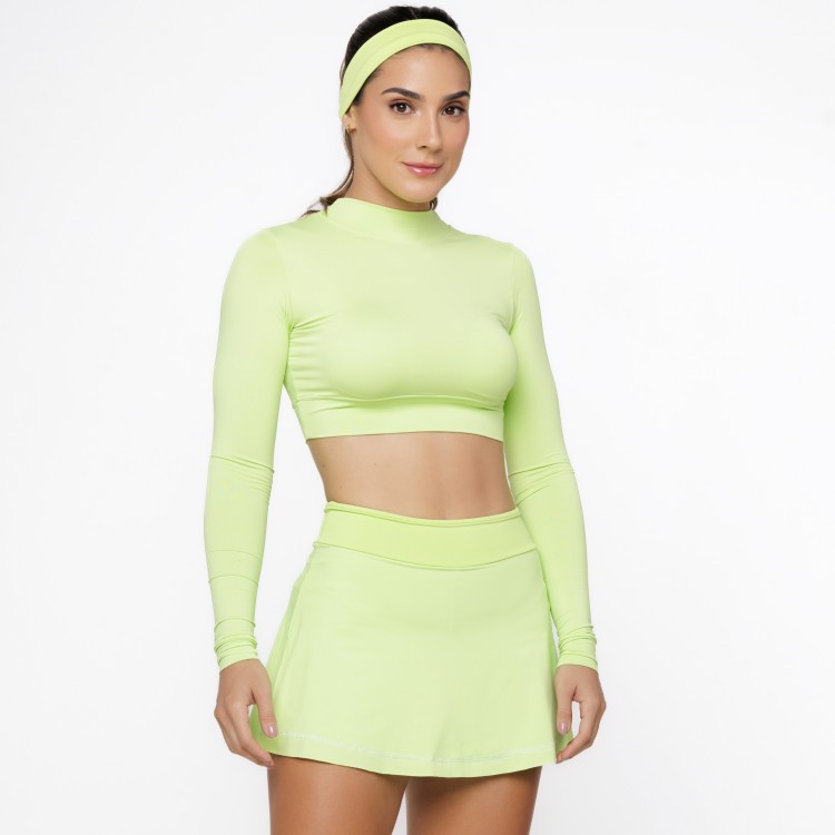 Blusa Cropped de Manga Longa com Proteção UV50+ Citrus