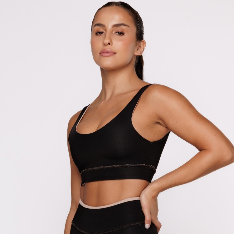Top Fitness Reversível Canela Tenha Dois Looks em Uma Só Peça