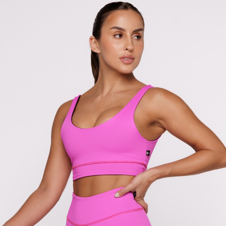 Top Fitness Reversível Pitaia Tenha Dois Looks em Uma Só Peça