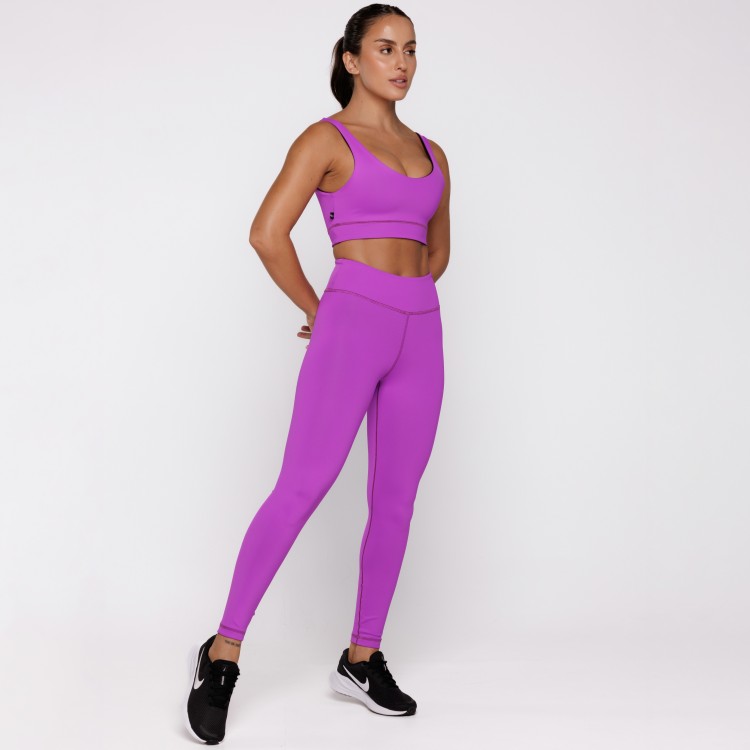 Legging Fitness Reversível Fúchsia Tenha Dois Looks em Uma Só Peça