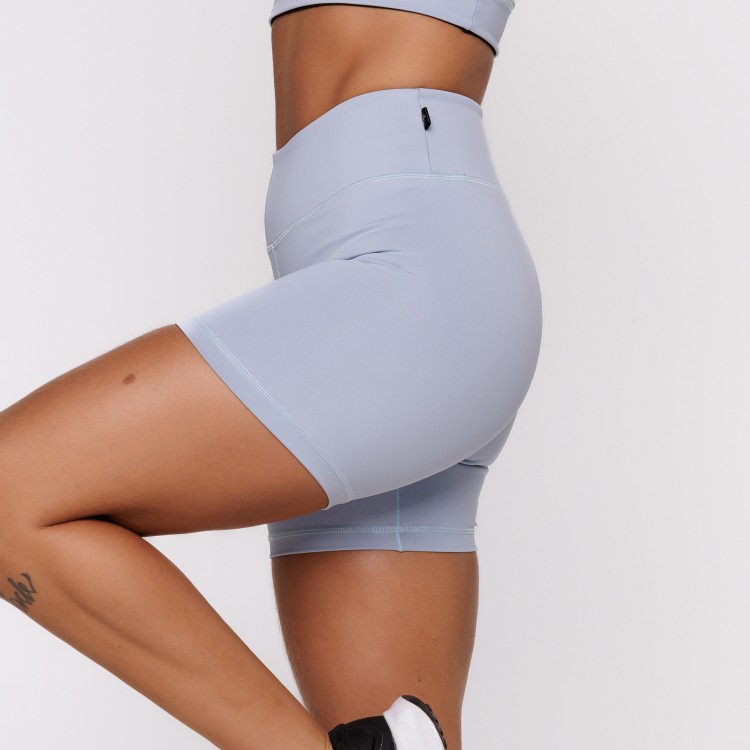 Short Fitness Reversível Azul Tenha Dois Looks em Uma Só Peça