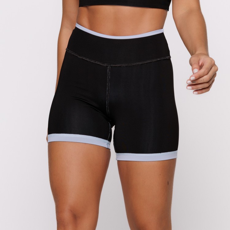 Short Fitness Reversível Azul Tenha Dois Looks em Uma Só Peça