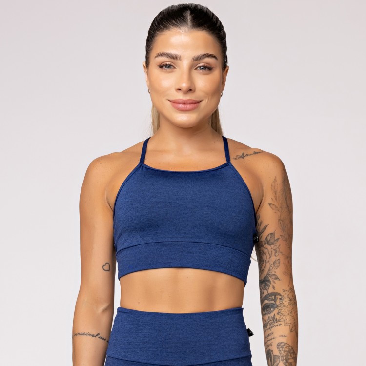 Top Fitness Melange Azul