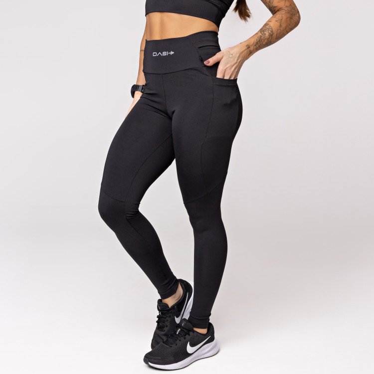 Legging Baixa Pace Com 6 bolsos Funcionais Preta