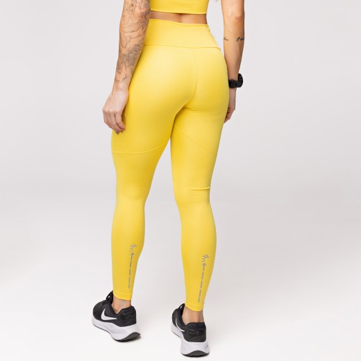 Legging Baixa Pace Com 6 bolsos Funcionais Amarela