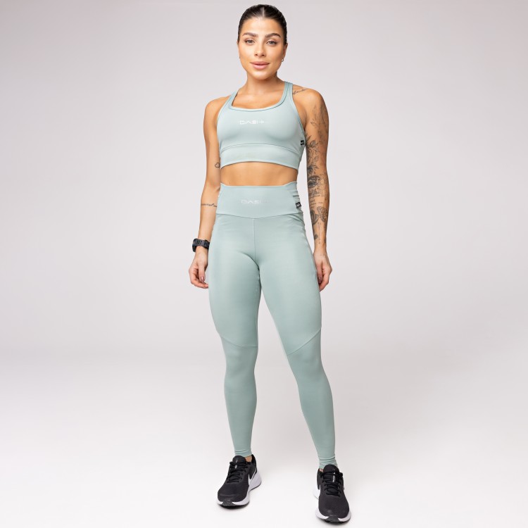 Legging Baixa Pace Com 6 bolsos Funcionais Verde Oliva