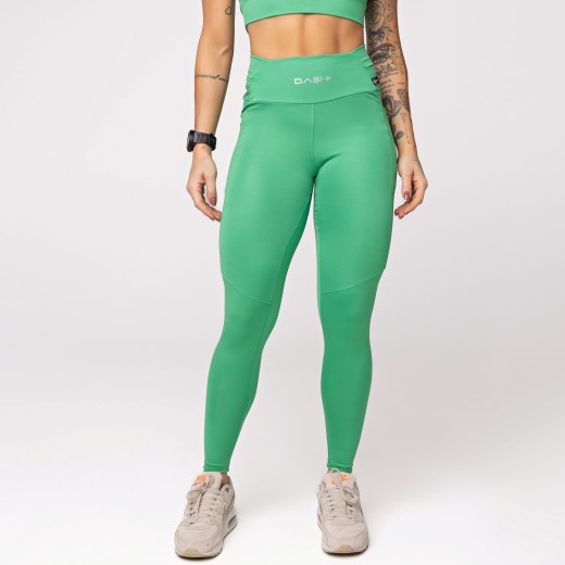 Legging Baixa Pace Com 6 bolsos Funcionais Verde Bandeira