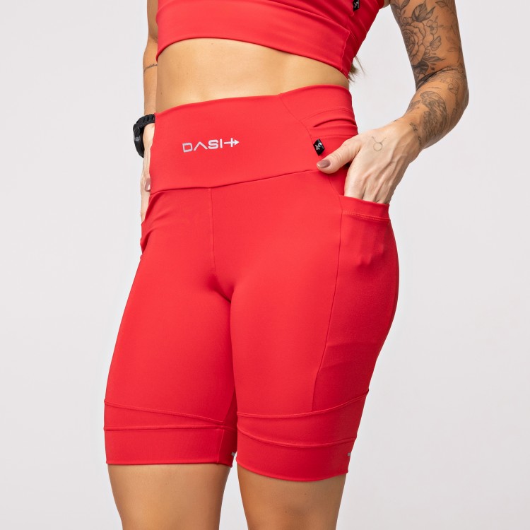 Bermuda Baixa Pace Com 6 bolsos Funcionais Vermelha