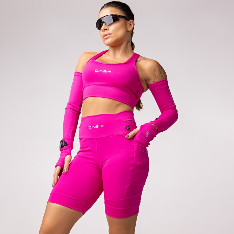 Bermuda Baixa Pace Com 6 bolsos Funcionais Rosa