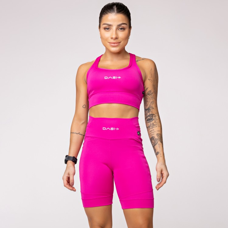 Bermuda Baixa Pace Com 6 bolsos Funcionais Rosa