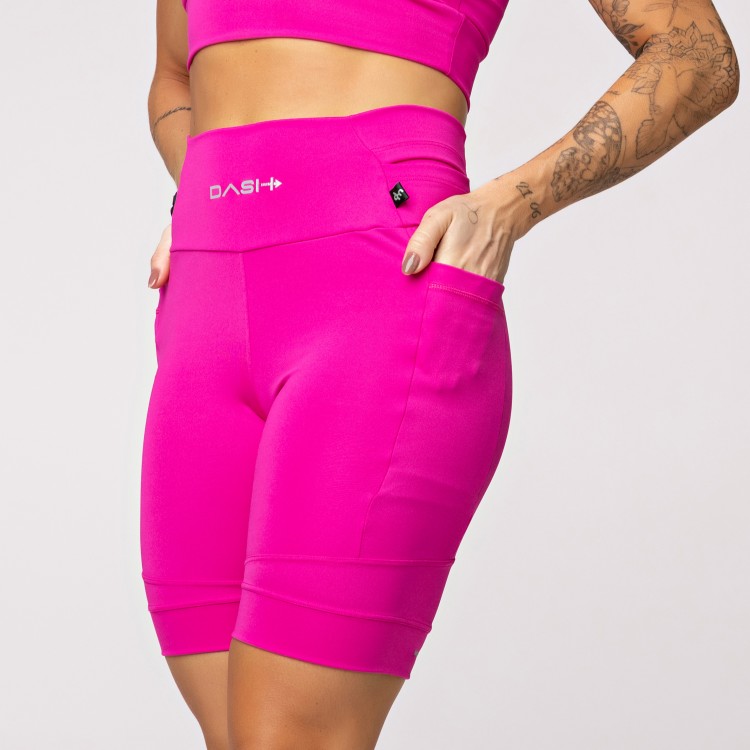 Bermuda Baixa Pace Com 6 bolsos Funcionais Rosa
