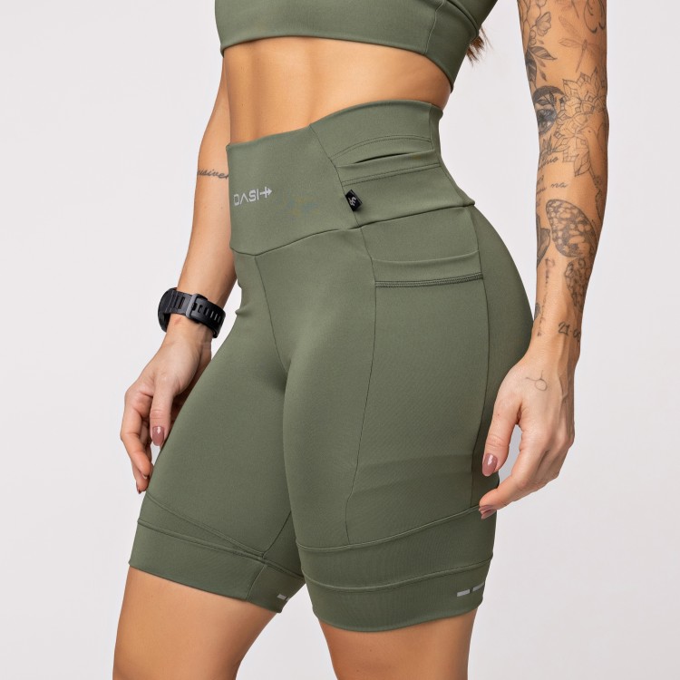 Bermuda Baixa Pace Com 6 bolsos Funcionais Verde Militar
