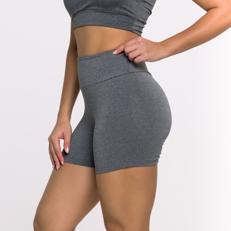 Short Fitness Básico Cinza Mescla