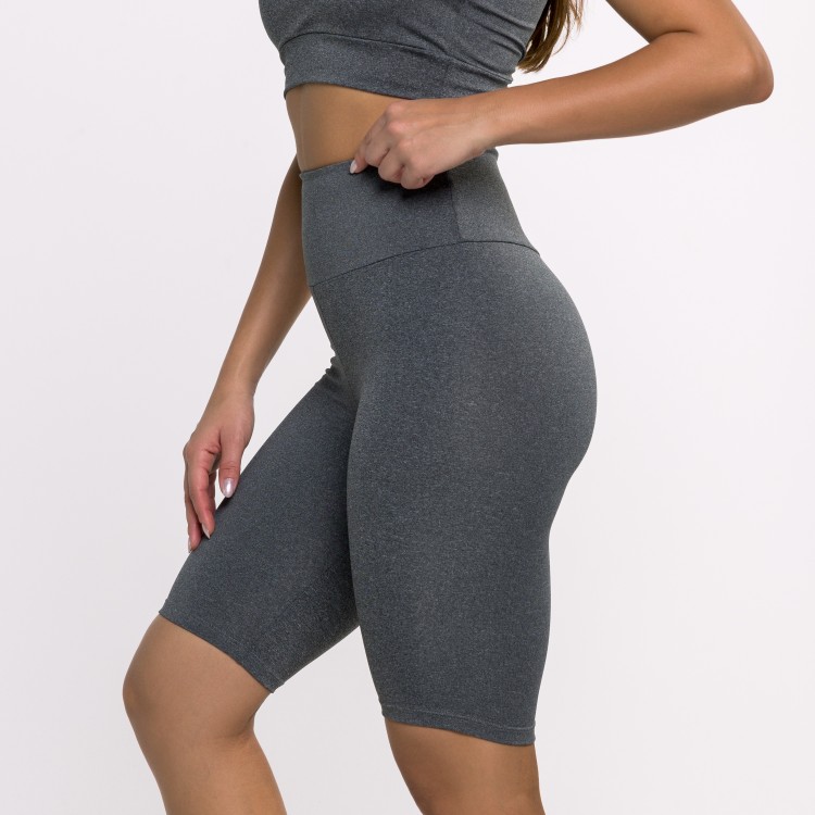 Bermuda Fitness Básica Cinza Mescla