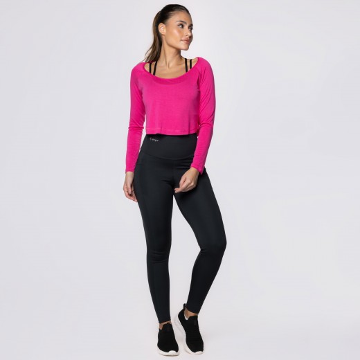Tapa Bumbum e Cropped Rosa
