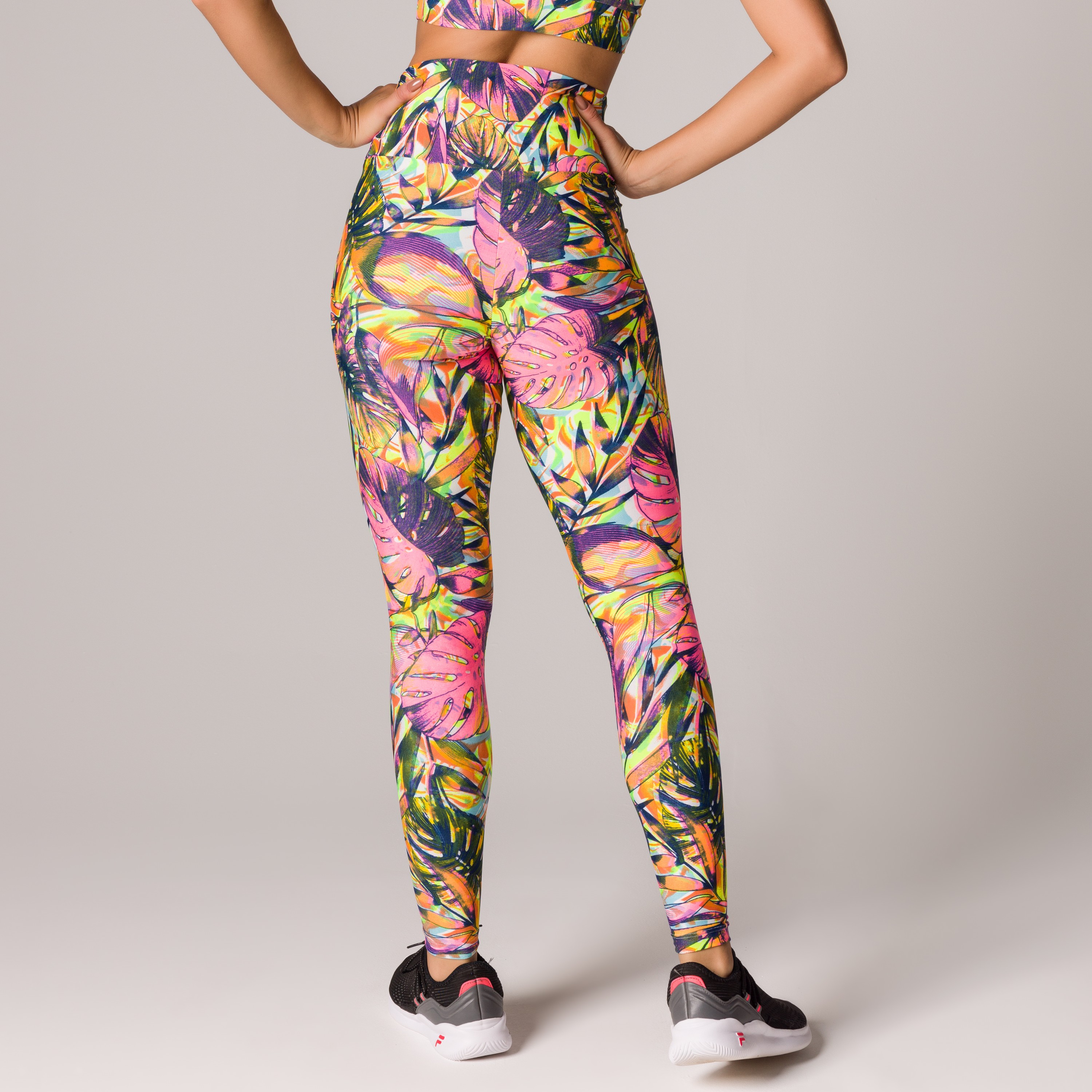 Legging Folhagem Colorida