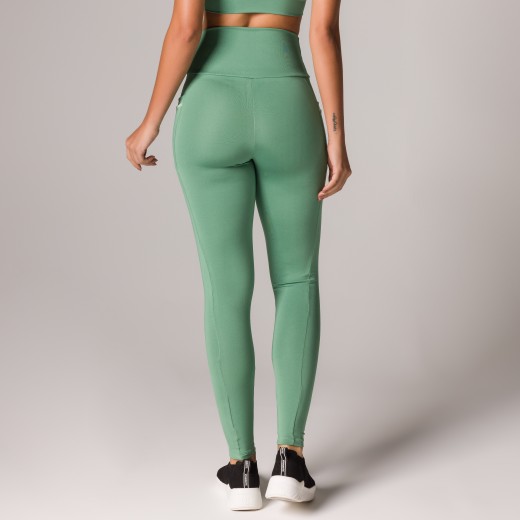 Calça Legging Basics Com Bolso Verde