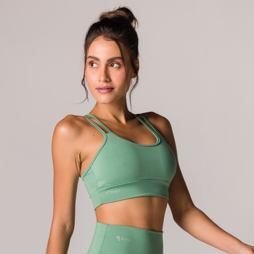 Top Fitness Basics com Alças Duplas Verde