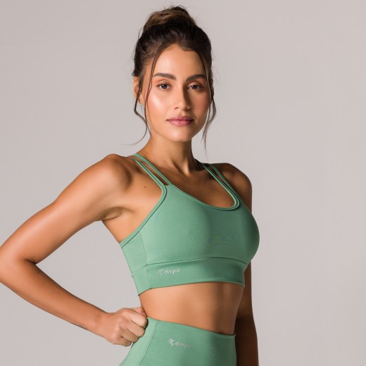 Top Fitness Basics com Alças Duplas Verde
