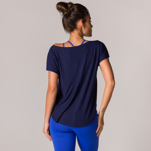 Blusa Fitness Dry Azul Marinho Basics