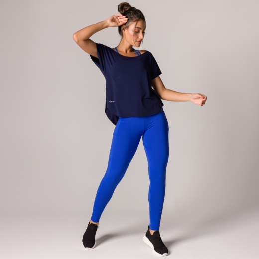 Blusa Fitness Dry Azul Marinho Basics