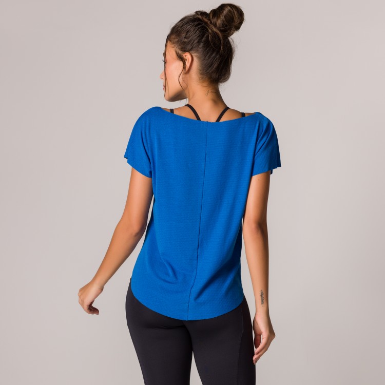 Blusa Fitness Dry Azul Bic Basics