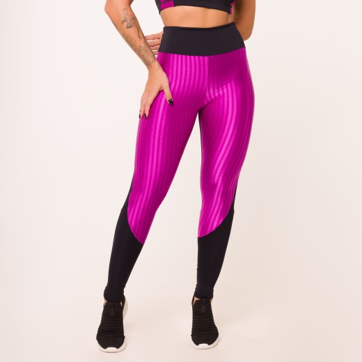 Calça Legging Zag Tonic Com Recortes Preto