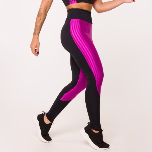 Calça Legging Zag Tonic Com Recortes Preto