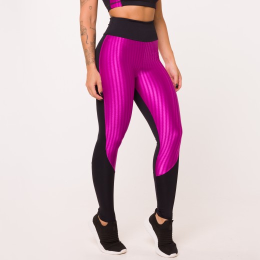 Calça Legging Zag Tonic Com Recortes Preto