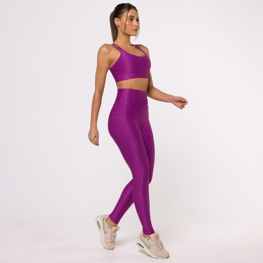 Legging Fitness Canelada Com Bolsos Laterais Tonic Flux