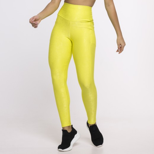 Legging Fitness Canelada Com Bolsos Laterais Lima Flux