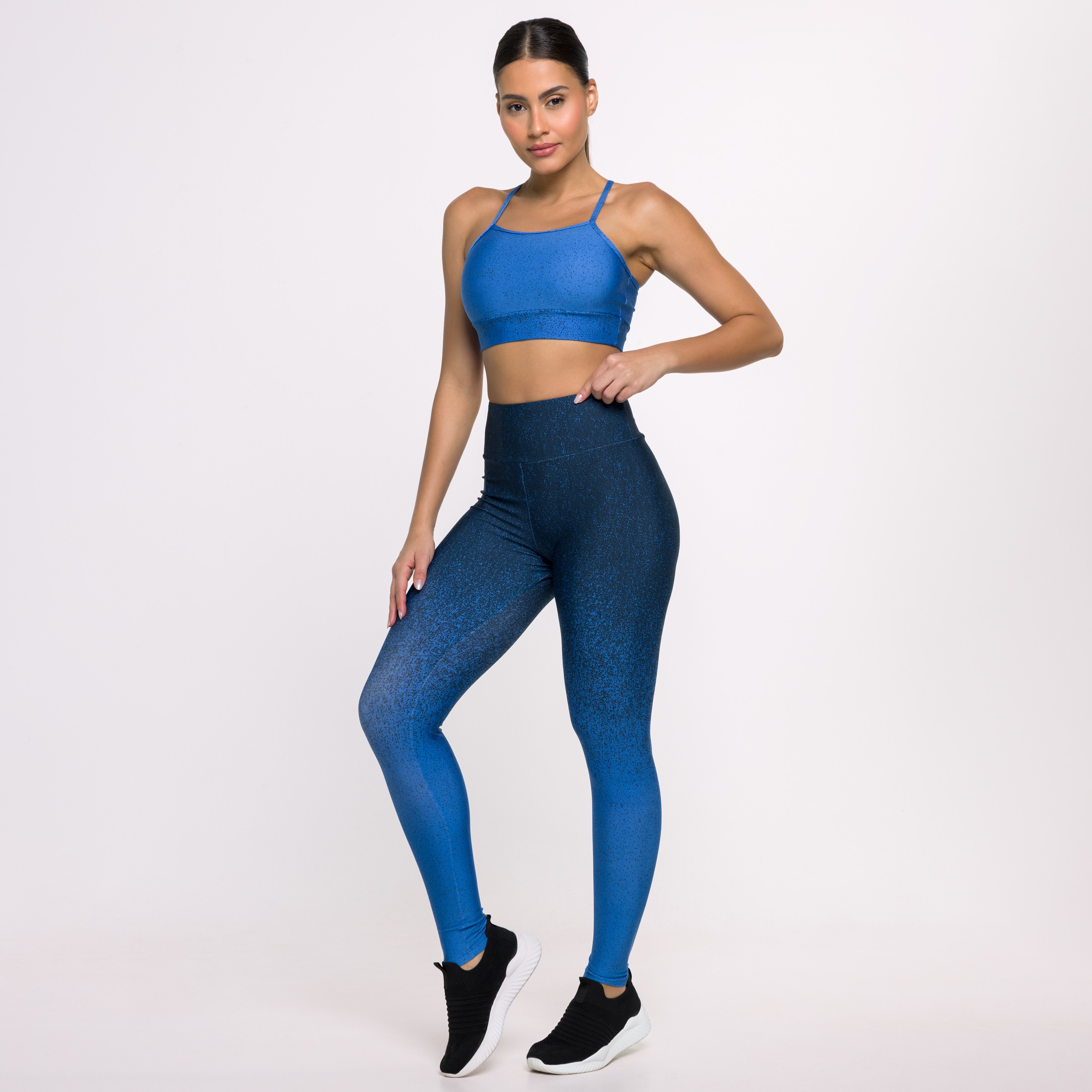 Legging Fitness Transparente Azul - CAL5238 | D.Capelato