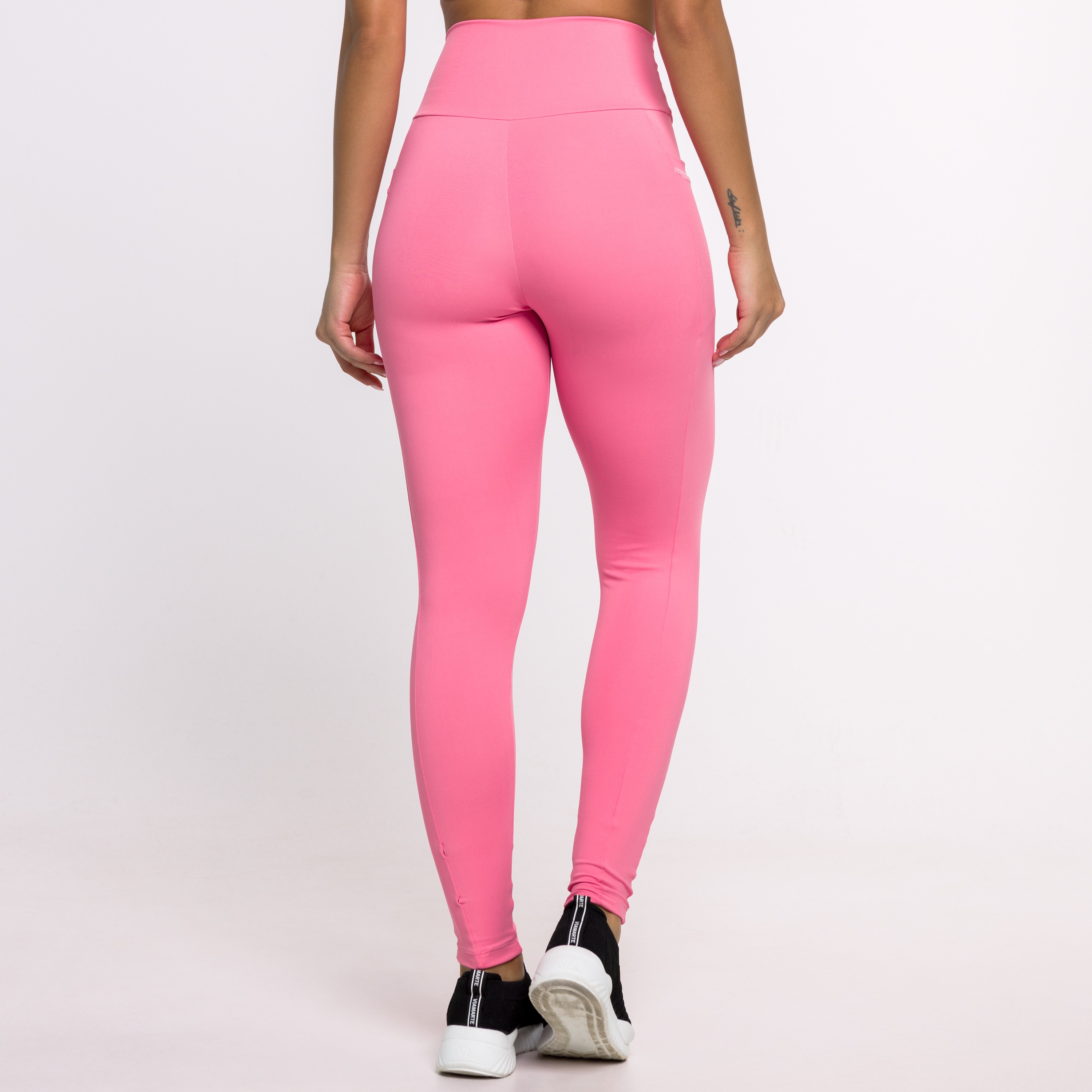 Calça Legging Basics Com Bolsos Laterais Rosa