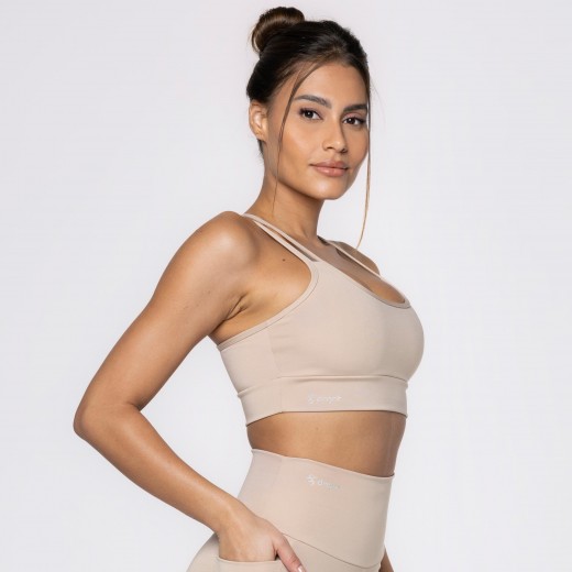 Top Fitness Basics com Alças Duplas Nude