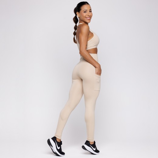 Calça Legging Com Três Bolsos Golden