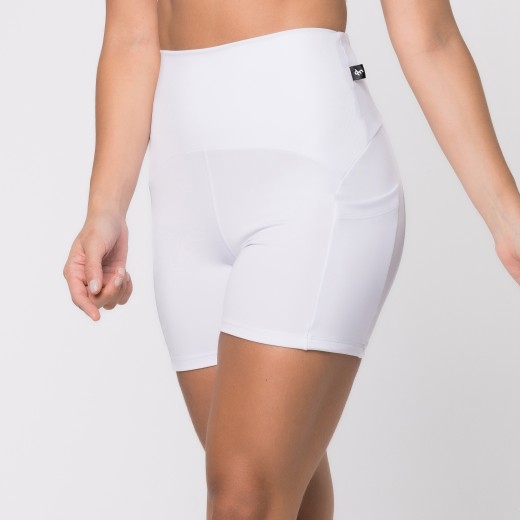 Short Fitness Com Três Bolsos Branco