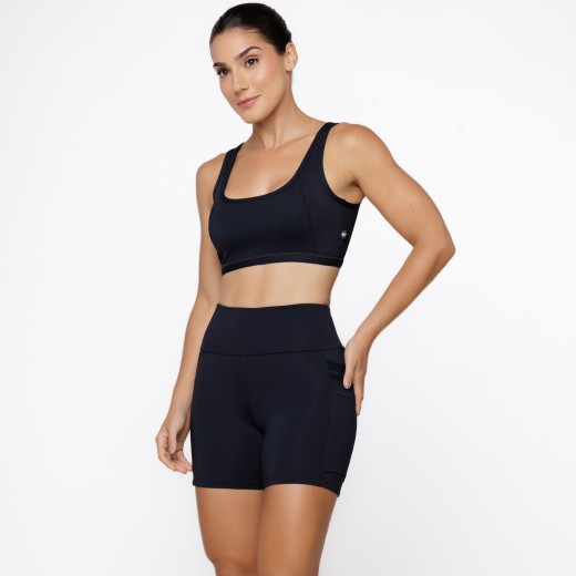 Top Fitness com Cavas Nadador Preto
