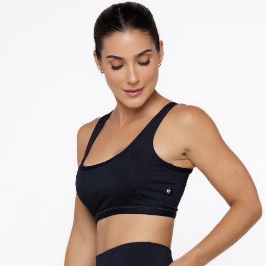 Top Fitness com Cavas Nadador Preto