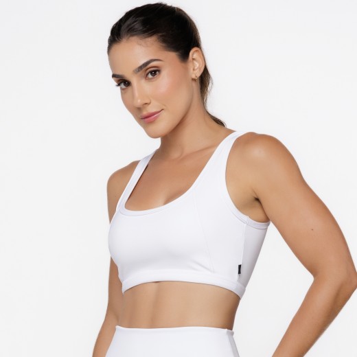 Top Fitness com Cavas Nadador Branco
