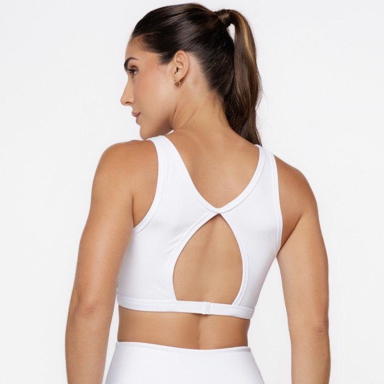 Top Fitness com Cavas Nadador Branco